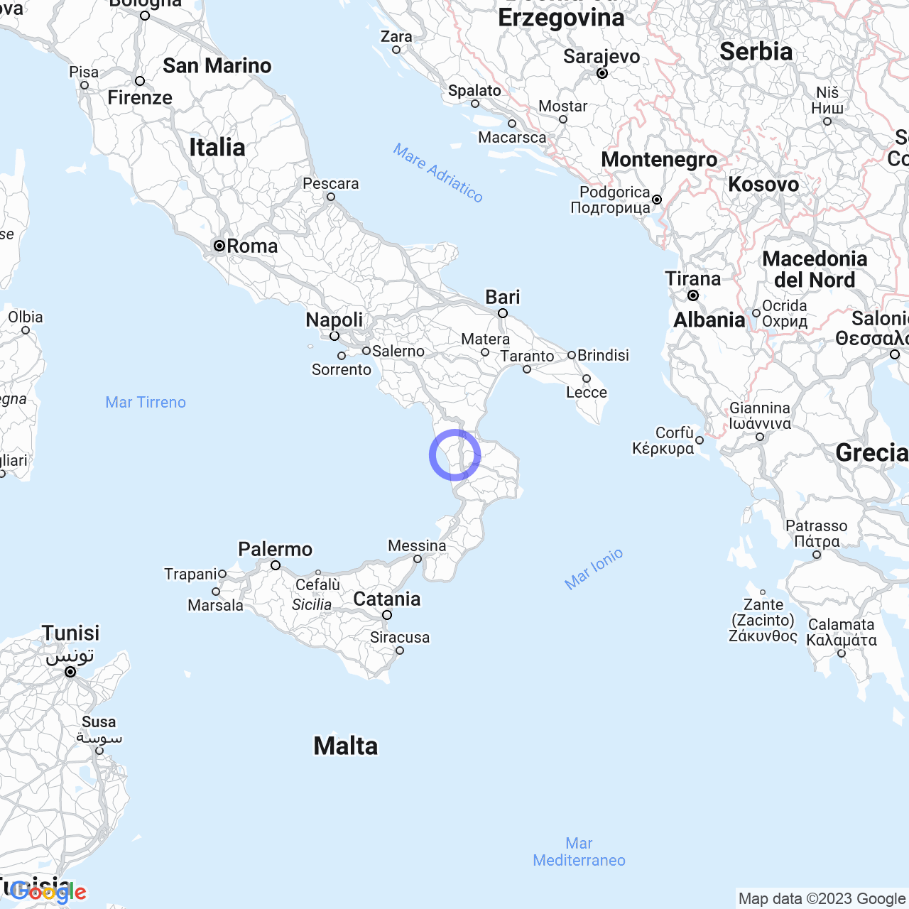 Mappa di Contessa in Lattarico