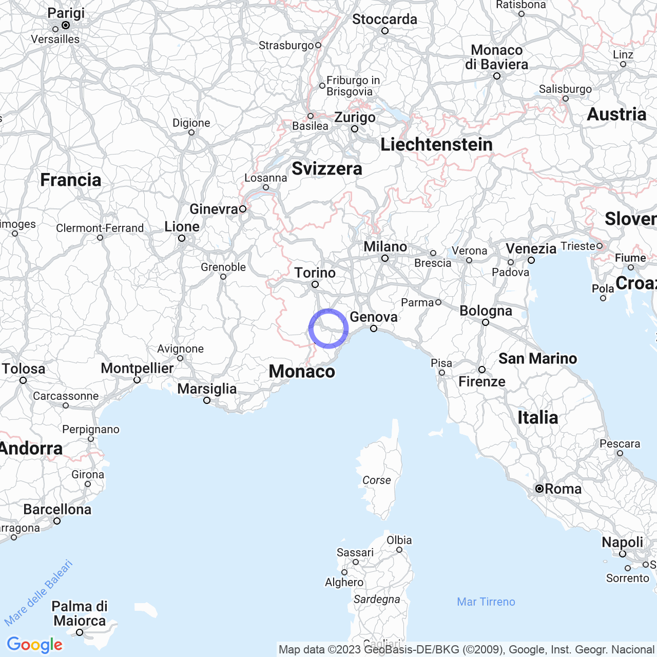 Mappa di Tetti in Lesegno