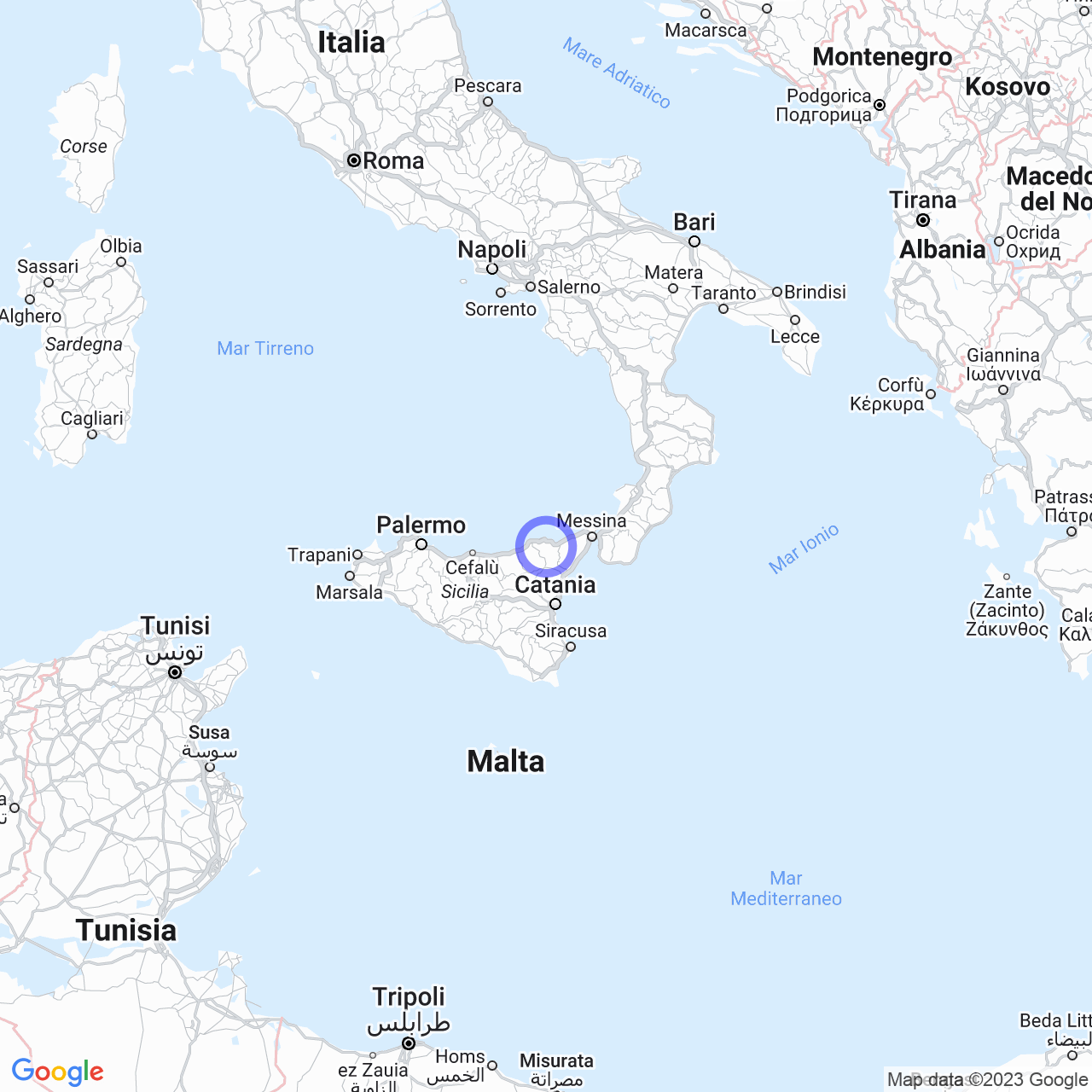 Mappa di Vallonevina Superiore in Librizzi