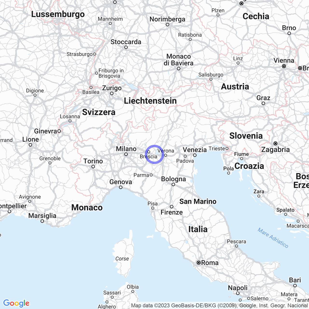 Mappa di San Cipriano in Lonato del Garda