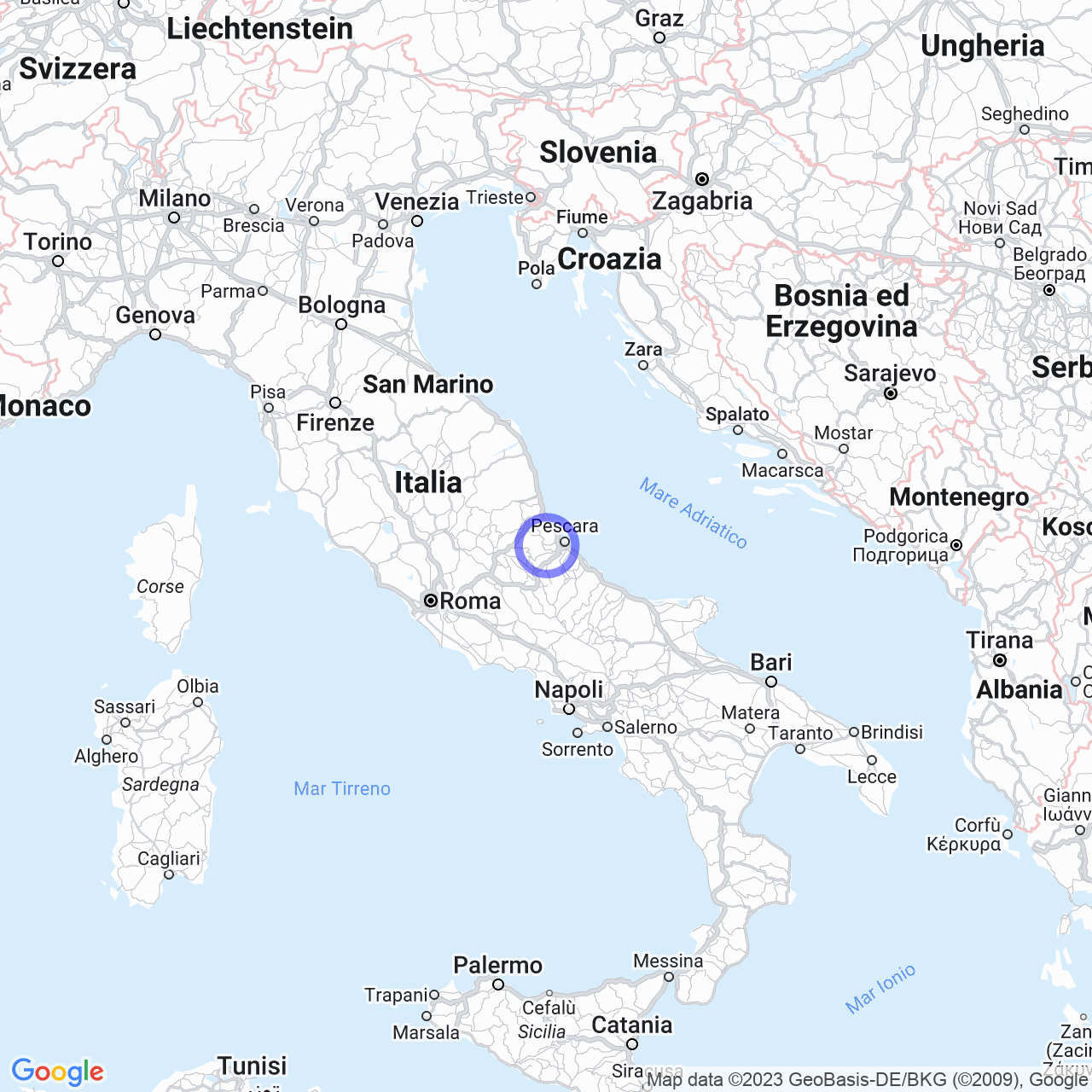 Mappa di Remartello in Loreto Aprutino