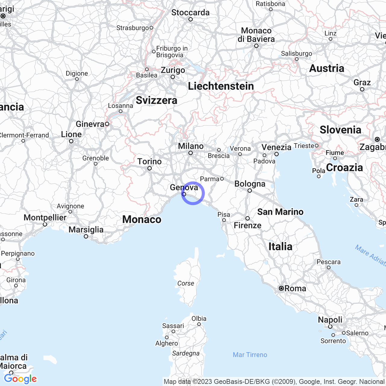 Mappa di Barbagelata in Lorsica