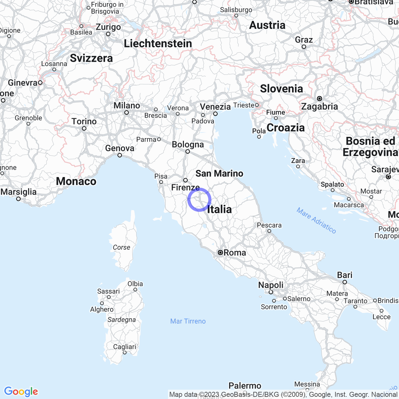 Mappa di Croce in Lucignano