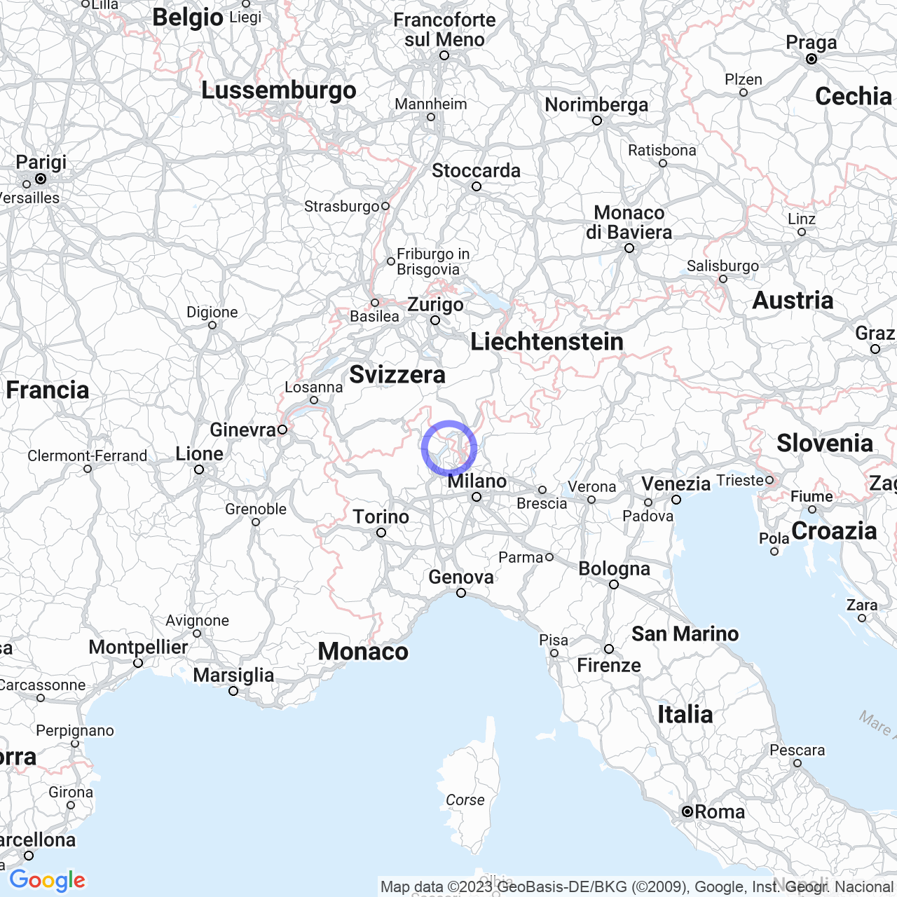 Mappa di Nucleo Longhirolo in Luino