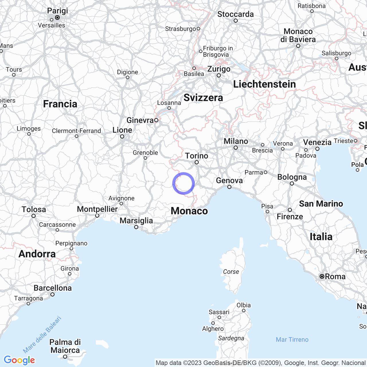 Mappa di Serremorello in Macra