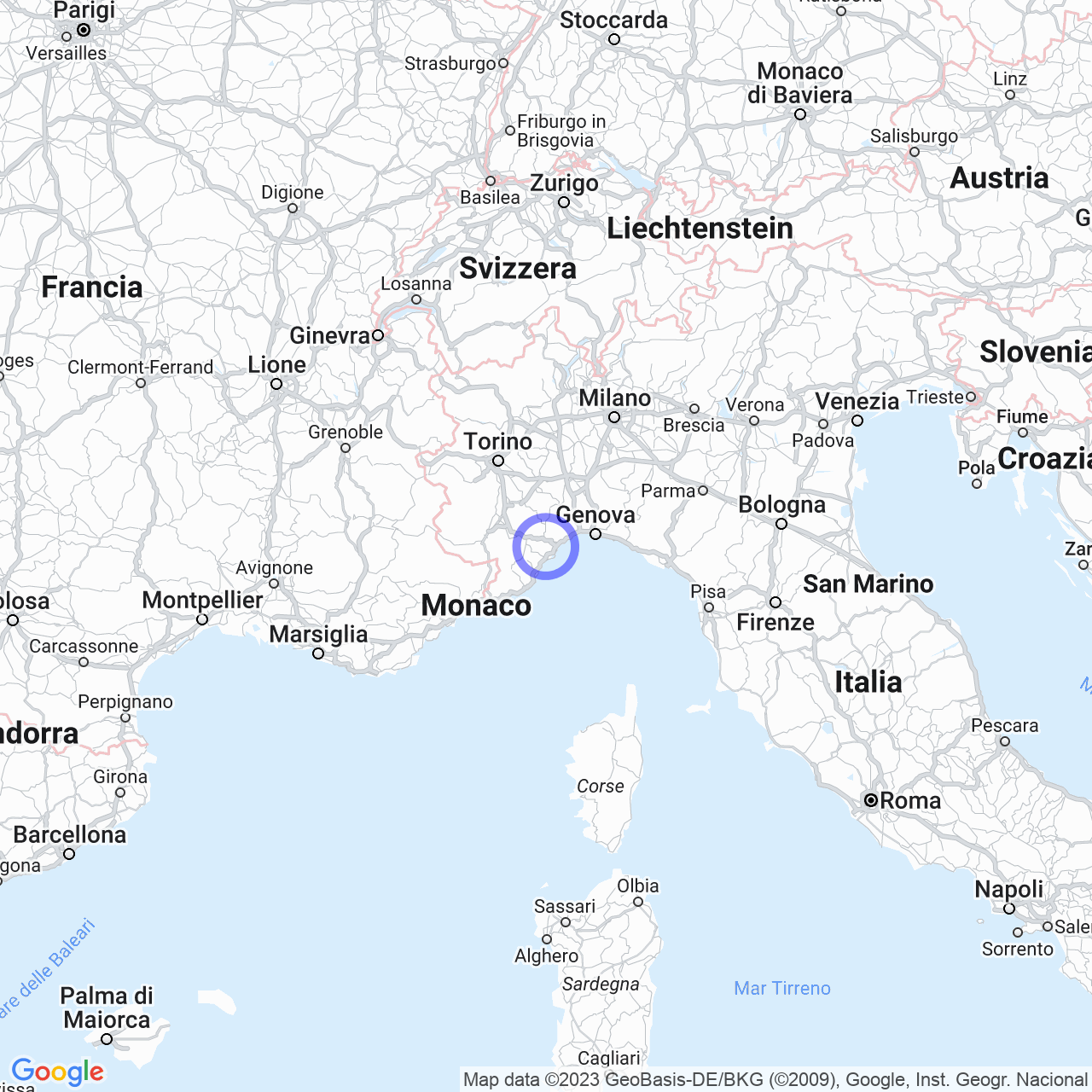 Mappa di Montefreddo in Mallare