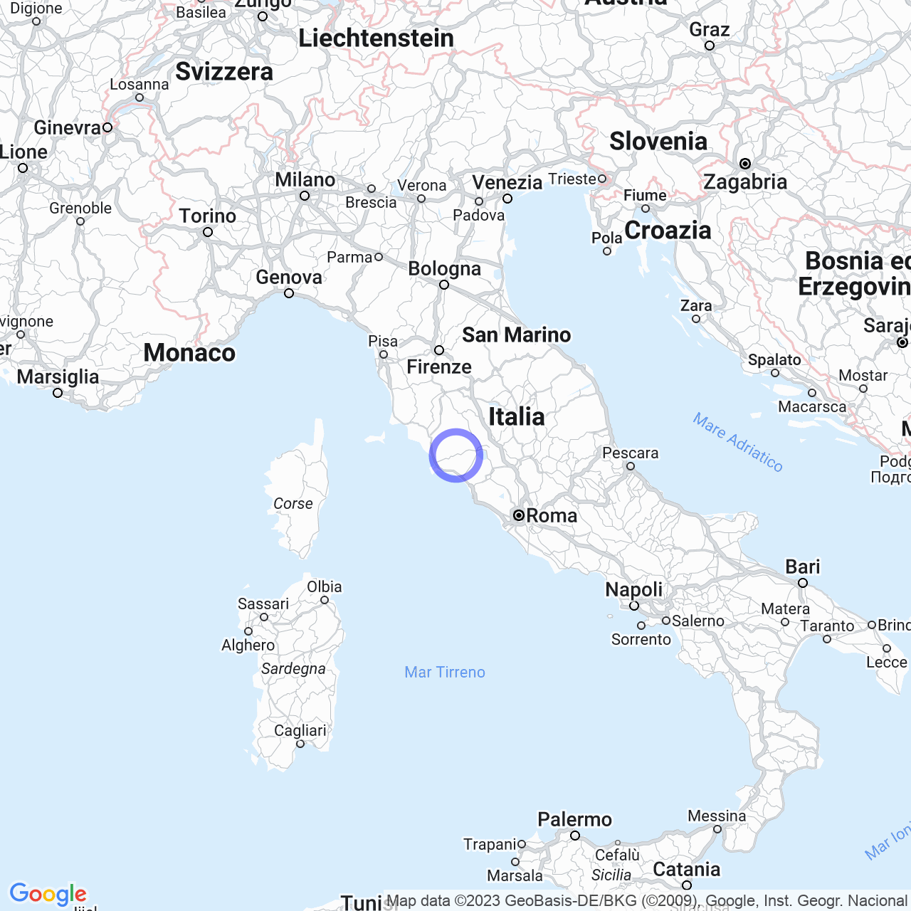 Manciano, history and geography of a Tuscan municipality. map