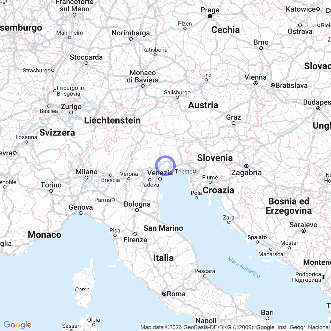 Mappa di Zona Industriale Basalghelle in Mansuè