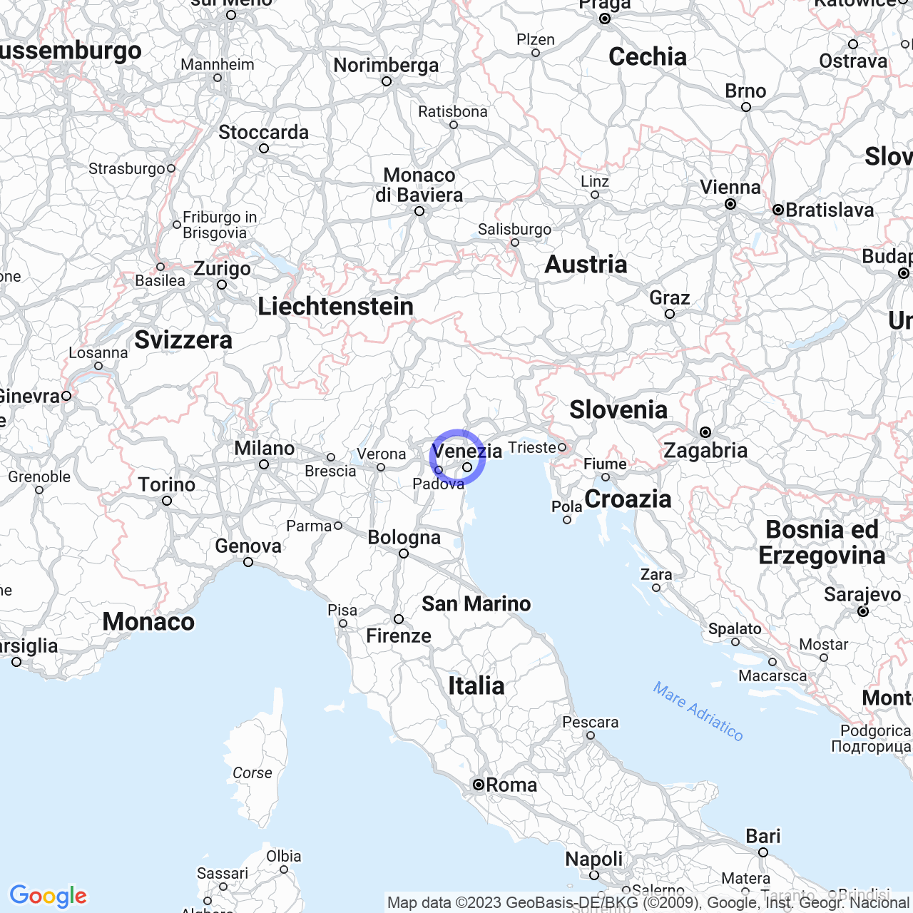 Mappa di Cà Niero in Martellago