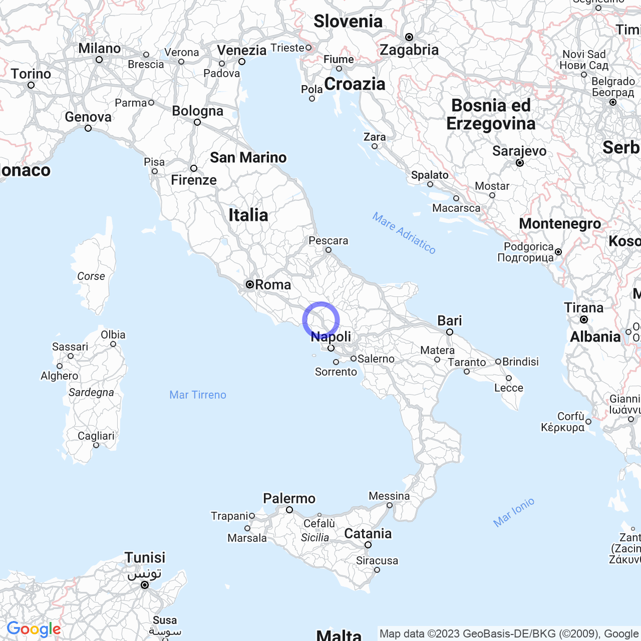 Mappa di Macini in Marzano Appio