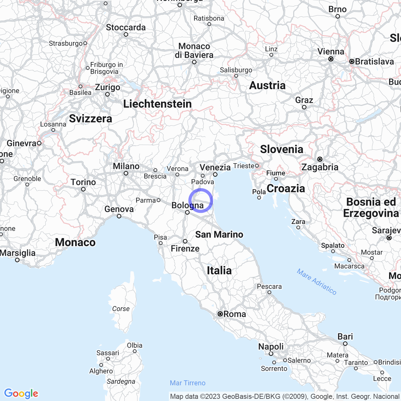 Mappa di Ex Fornace in Masi Torello