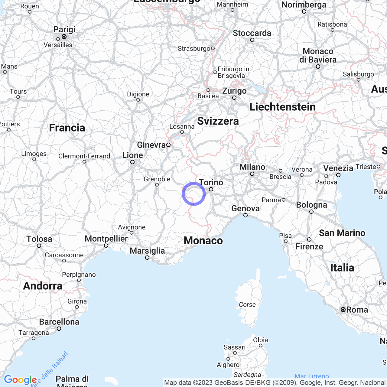 Mappa di Aiasse in Massello