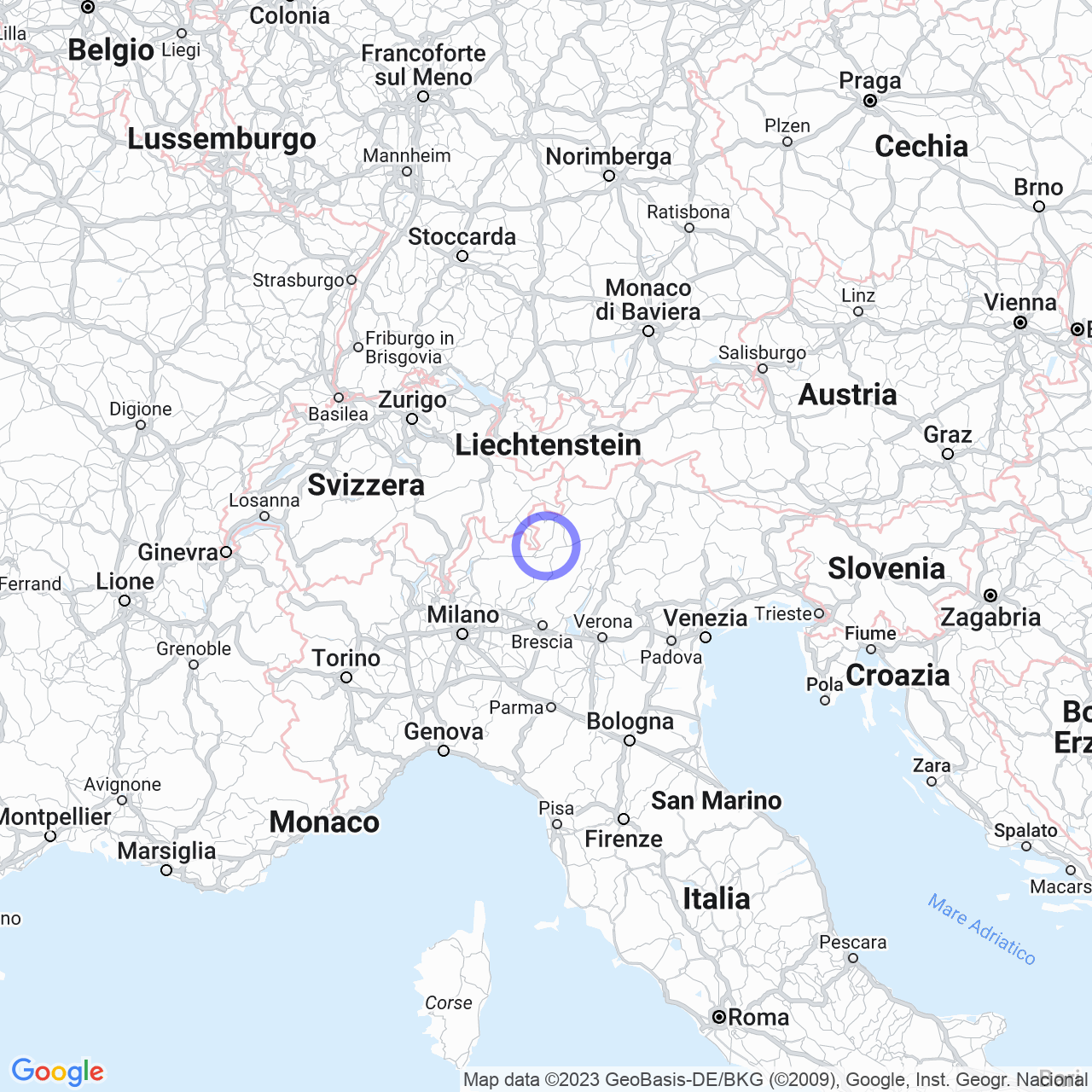 Mappa di Padellino-taloga in Mazzo di Valtellina