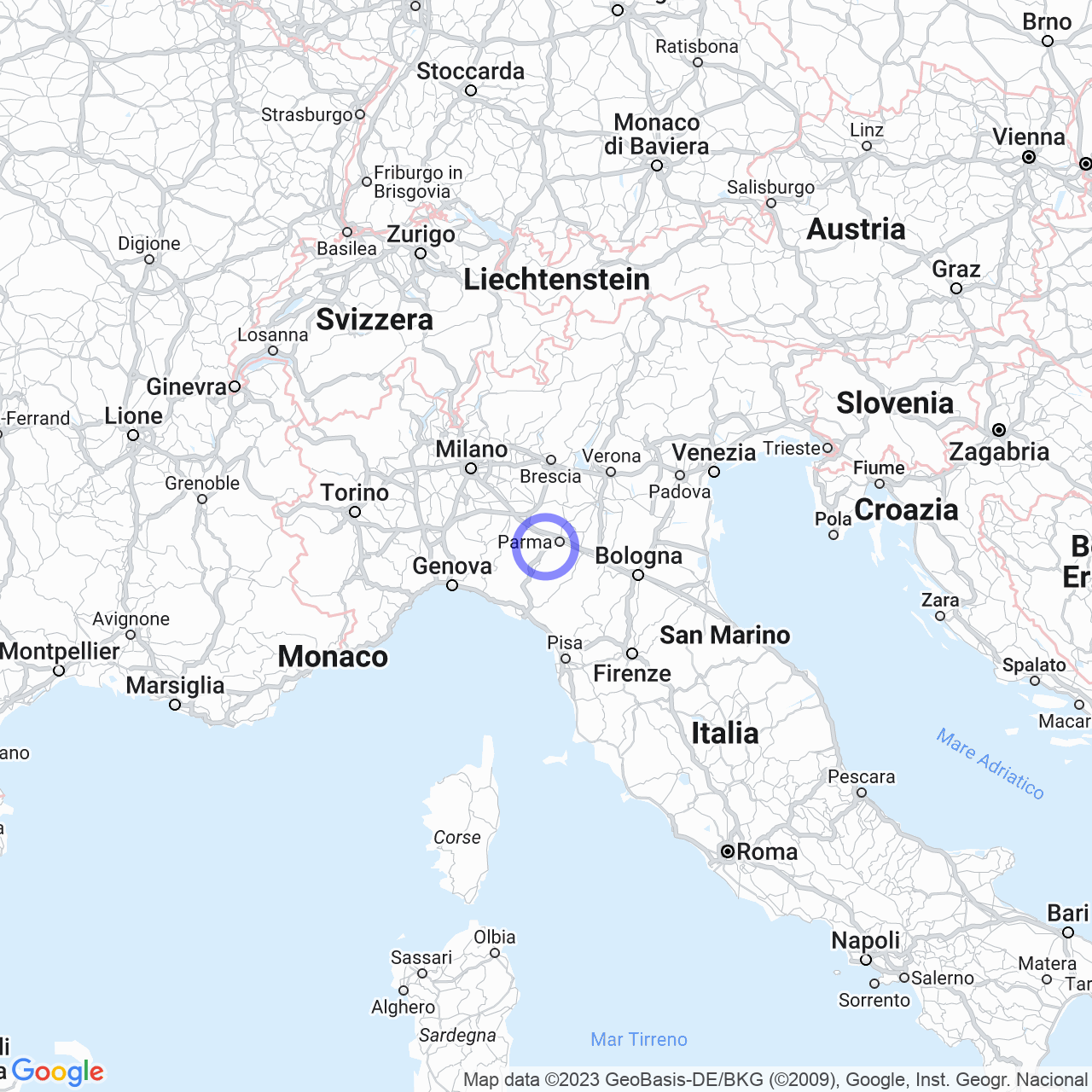 Mappa di Casa di Cura in Medesano