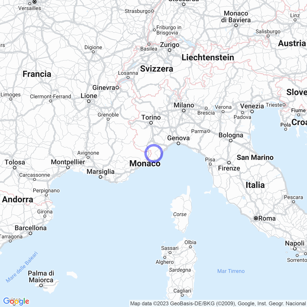 Mappa di Monesi in Mendatica