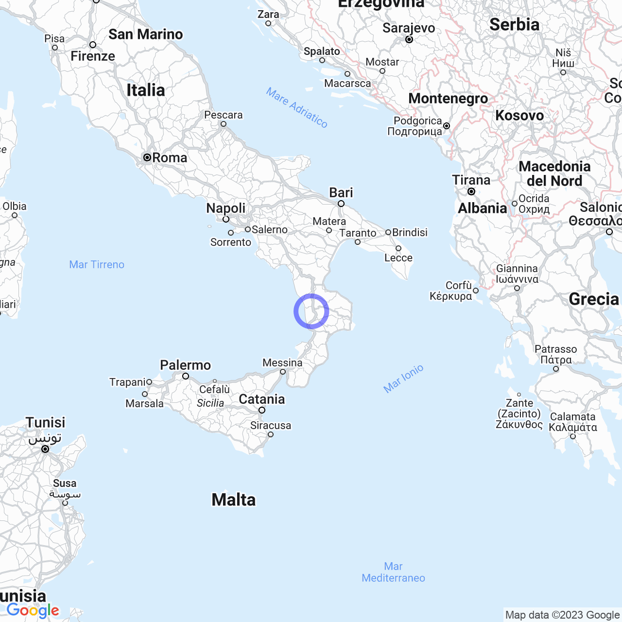 Mappa di San Bartolo in Mendicino