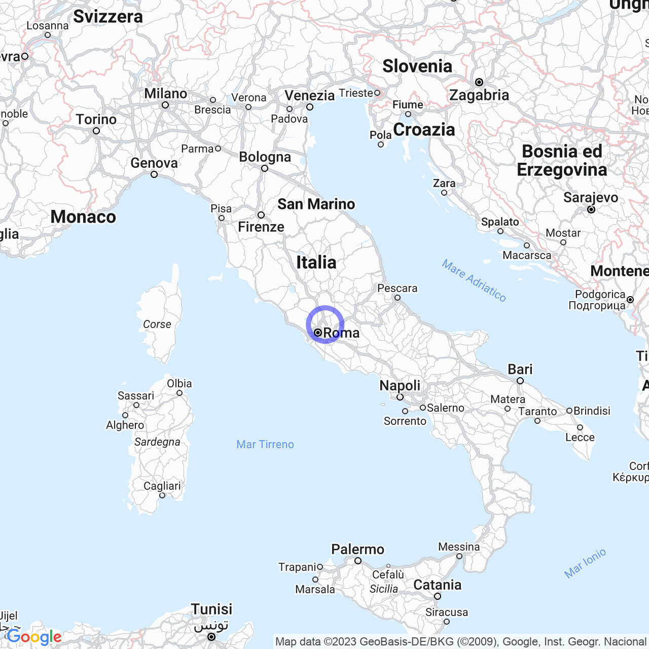 Mappa di Cerqueto in Mentana