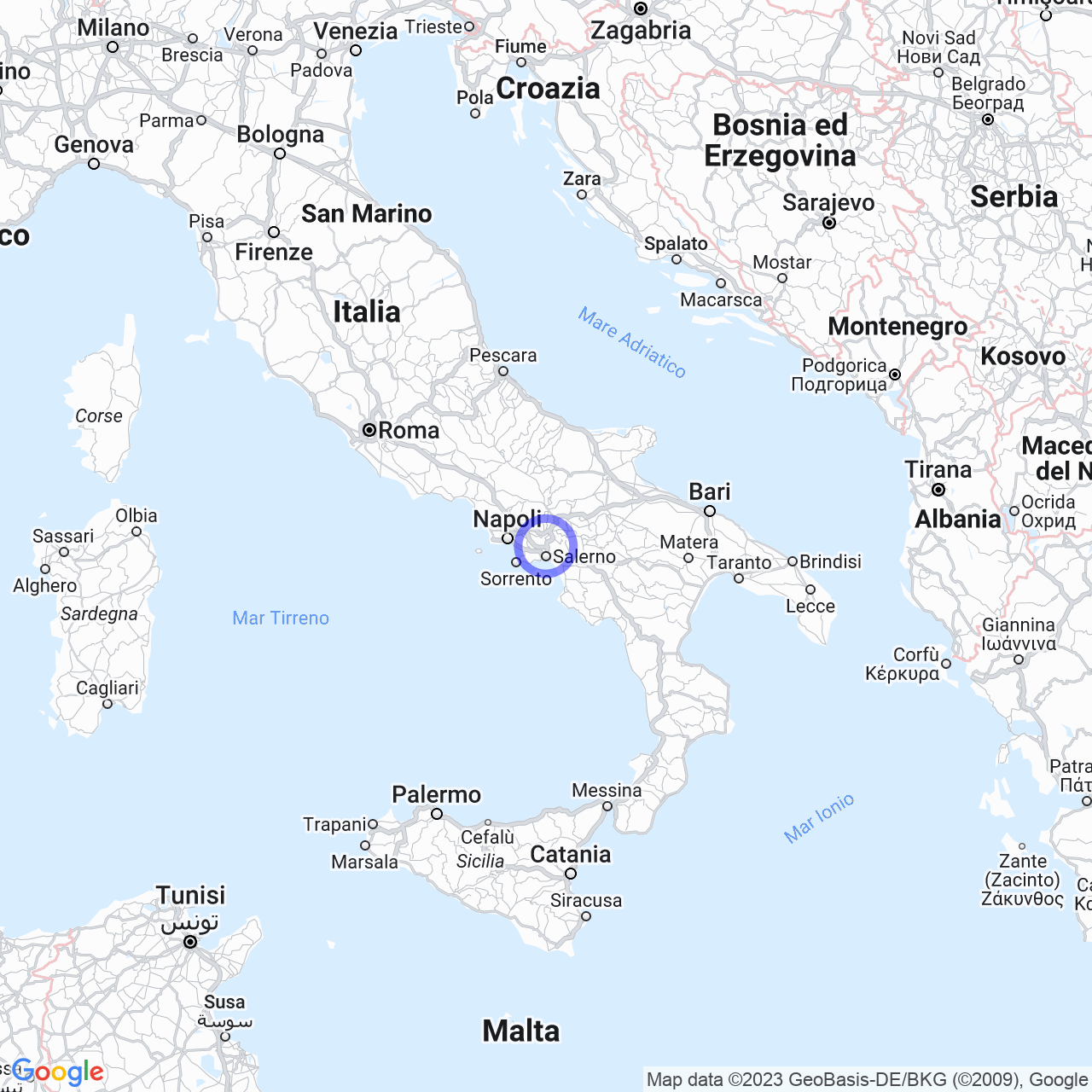 Mappa di Ciorani in Mercato San Severino