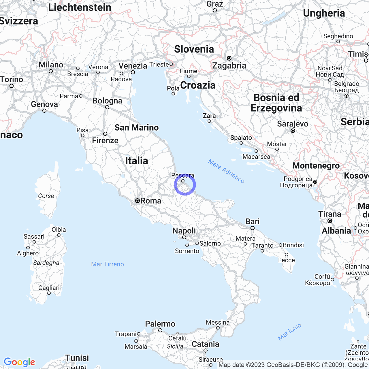 Mappa di Micavante in Miglianico