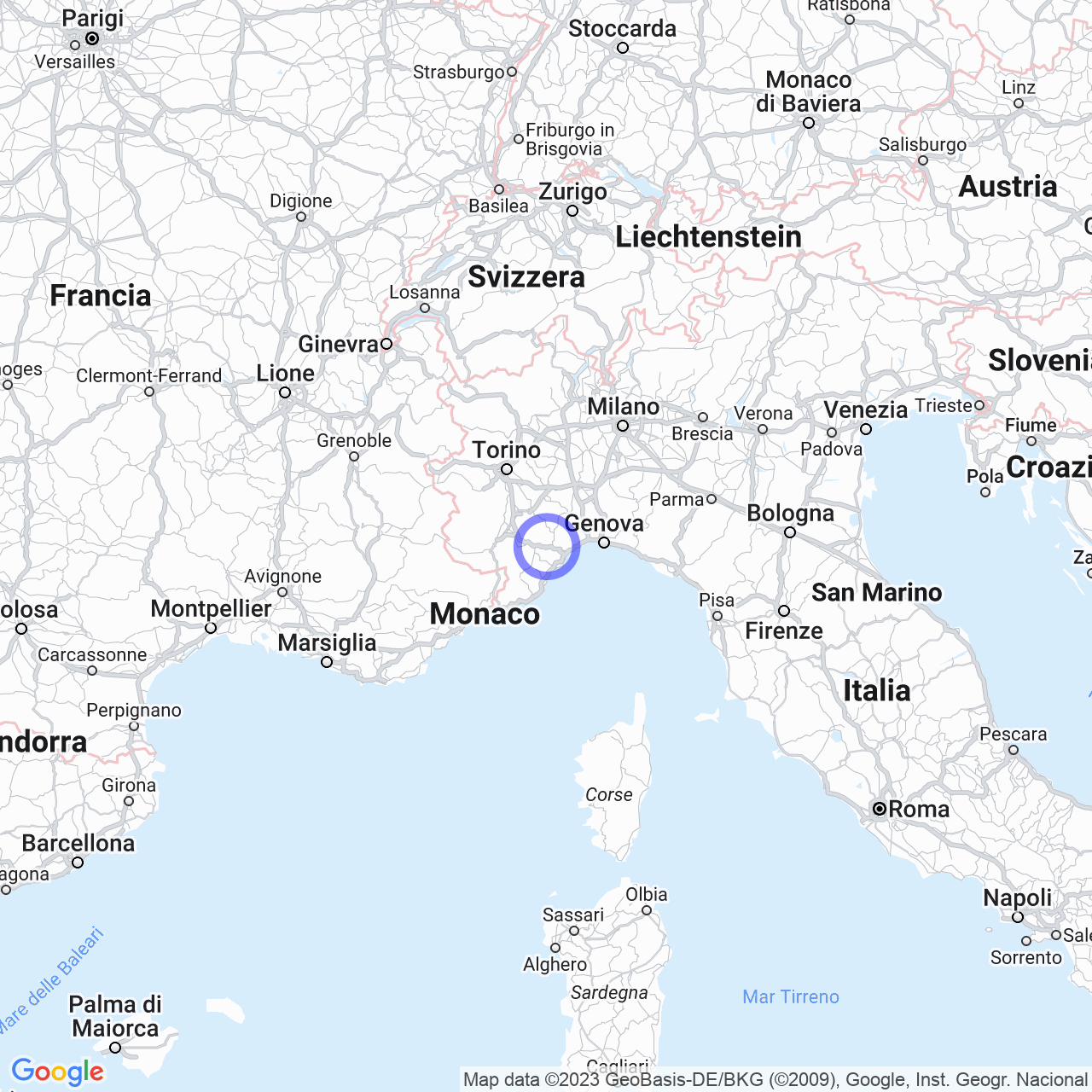 Mappa di Cabroni in Millesimo