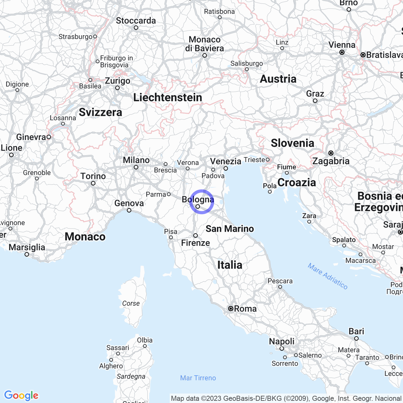 Mappa di Casa del Sole in Minerbio