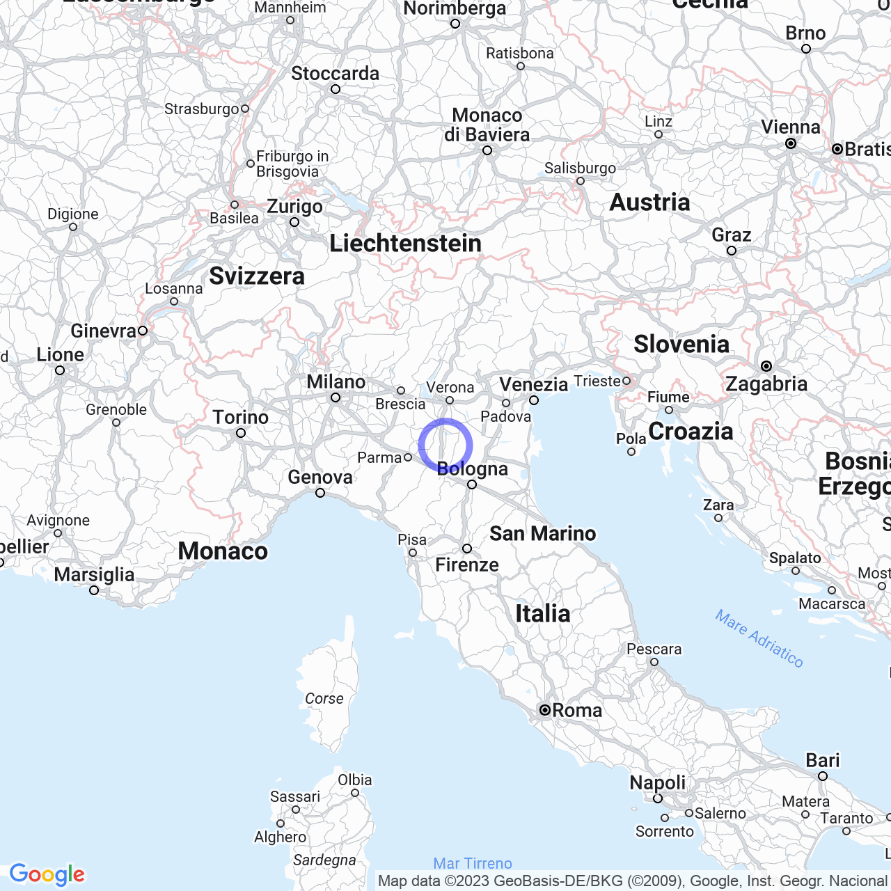 Mappa di Rocchetta in Moglia