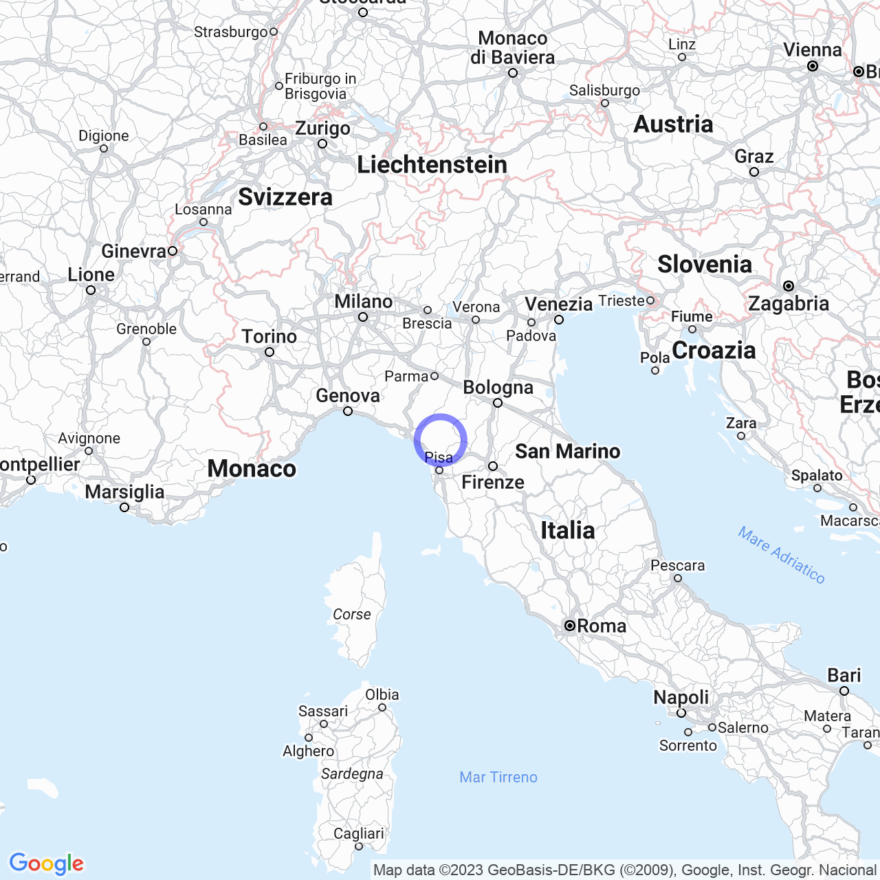 Mappa di Brucciano in Molazzana