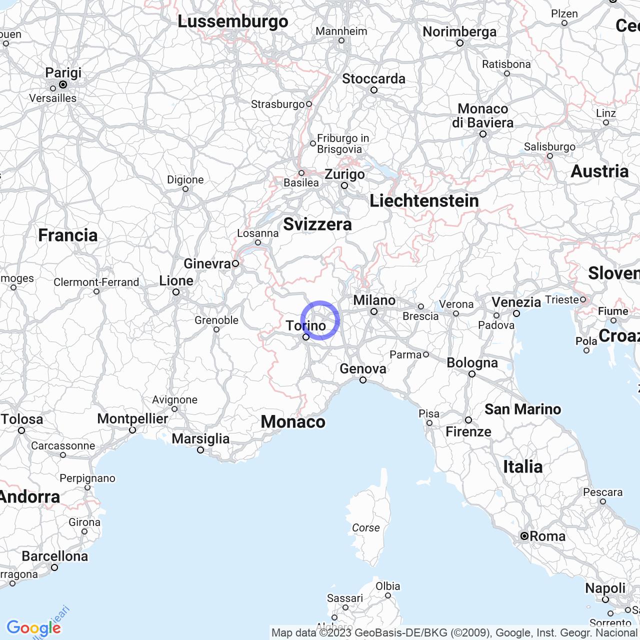 Mappa di Cascina Aurora in Moncrivello