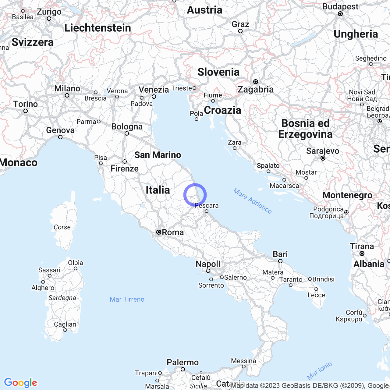 Mappa di Fontanelle in Monsampolo del Tronto