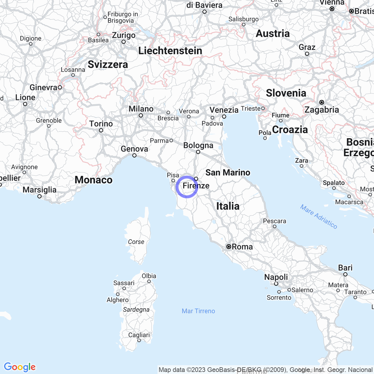 Mappa di Castelfalfi in Montaione