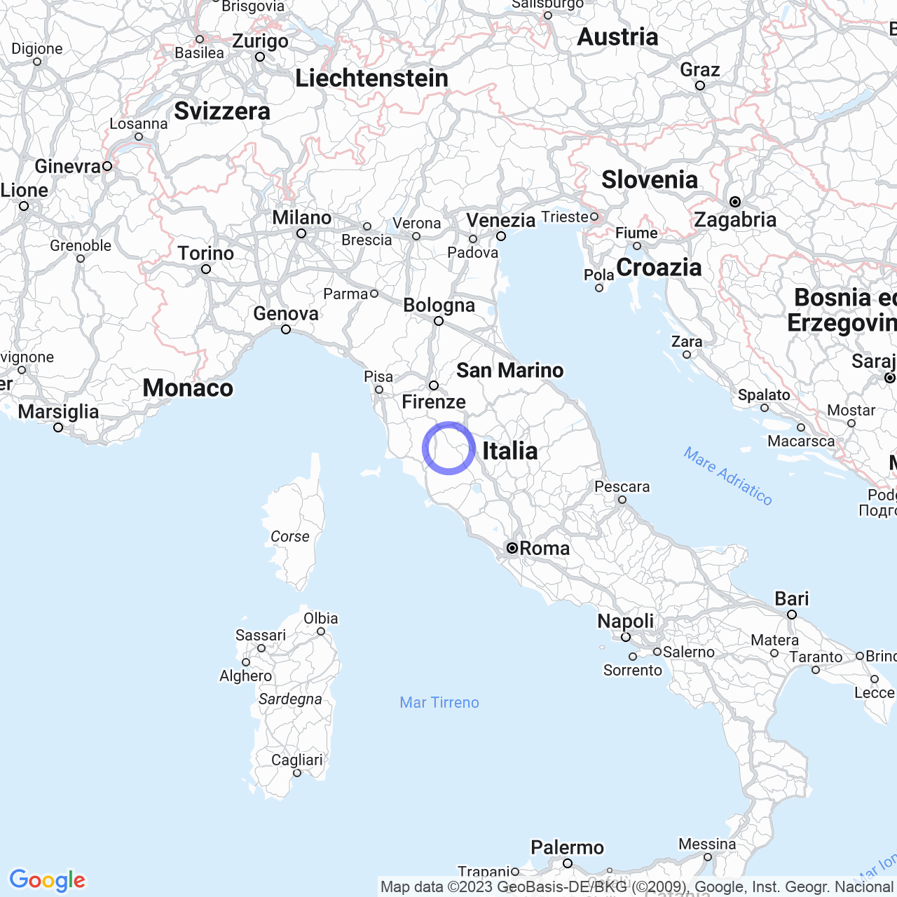 Mappa di Stazione Sant'angelo-cinigiano in Montalcino