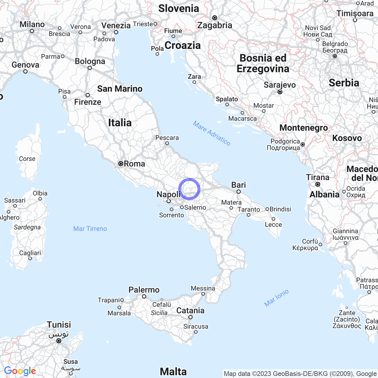 Mappa di Tressanti in Montecalvo Irpino