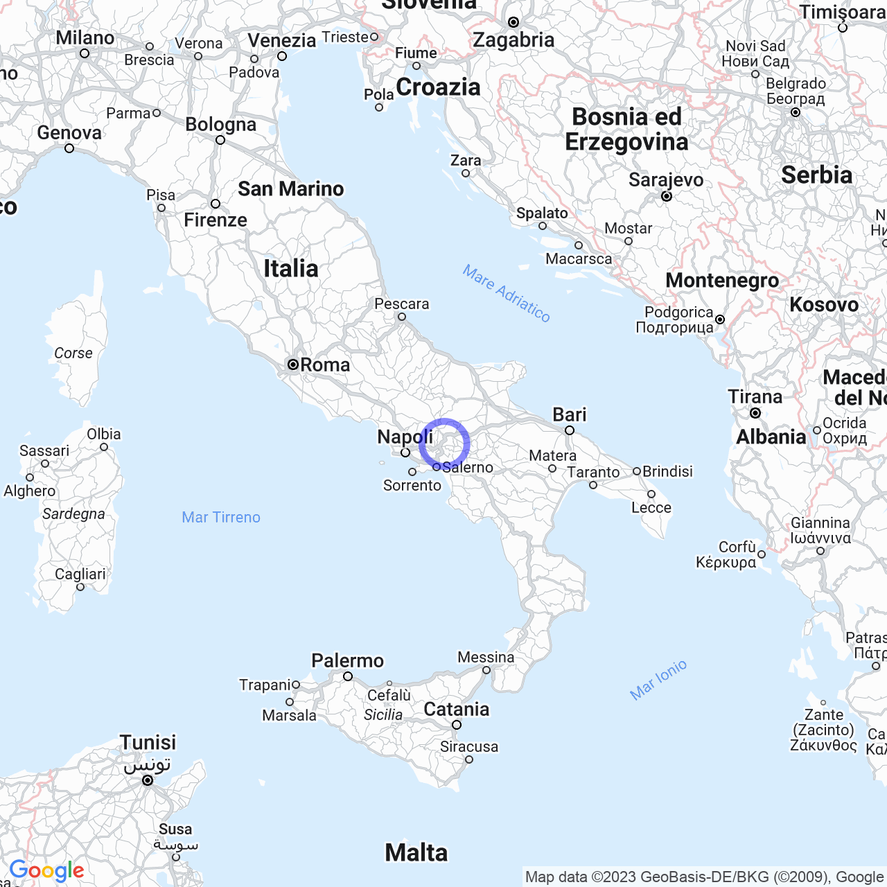 Mappa di Cataldi in Montefalcione