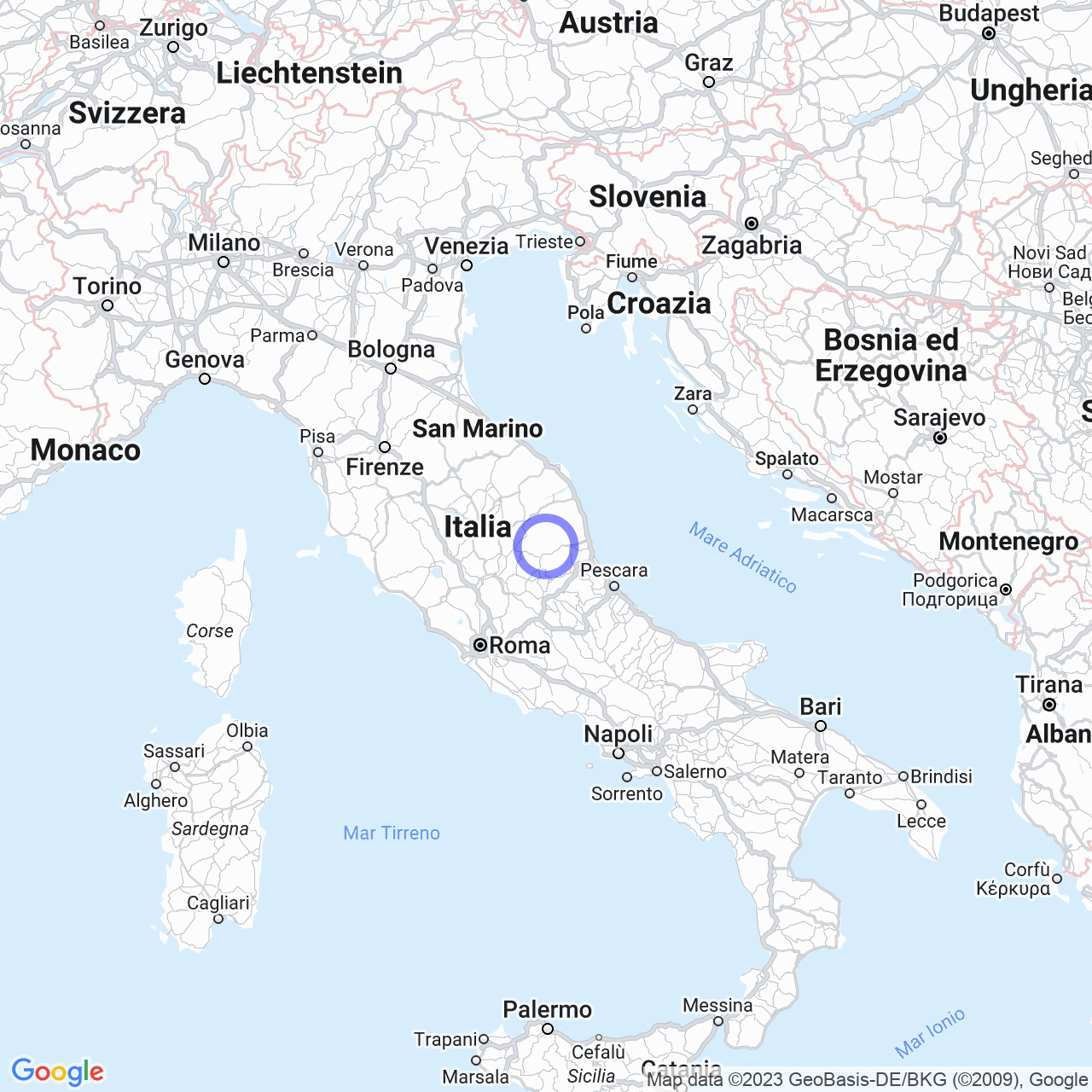 Mappa di Casale Nuovo in Montegallo