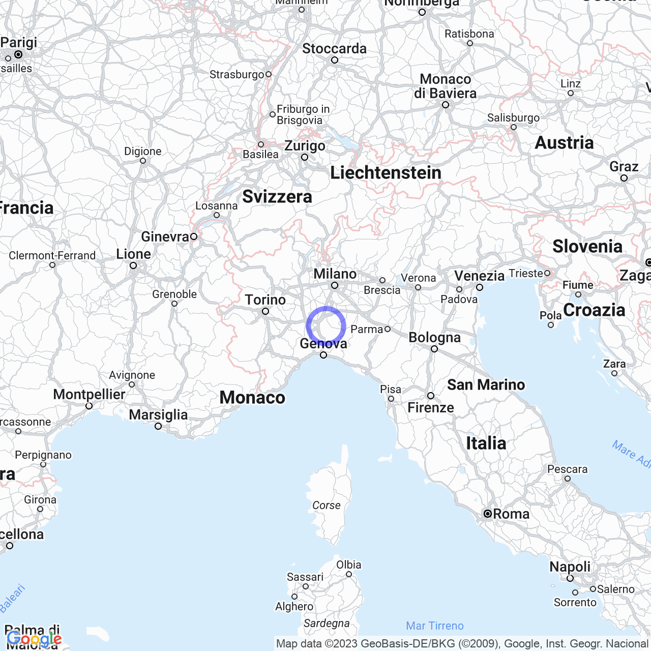 Mappa di Zebedassi in Montemarzino