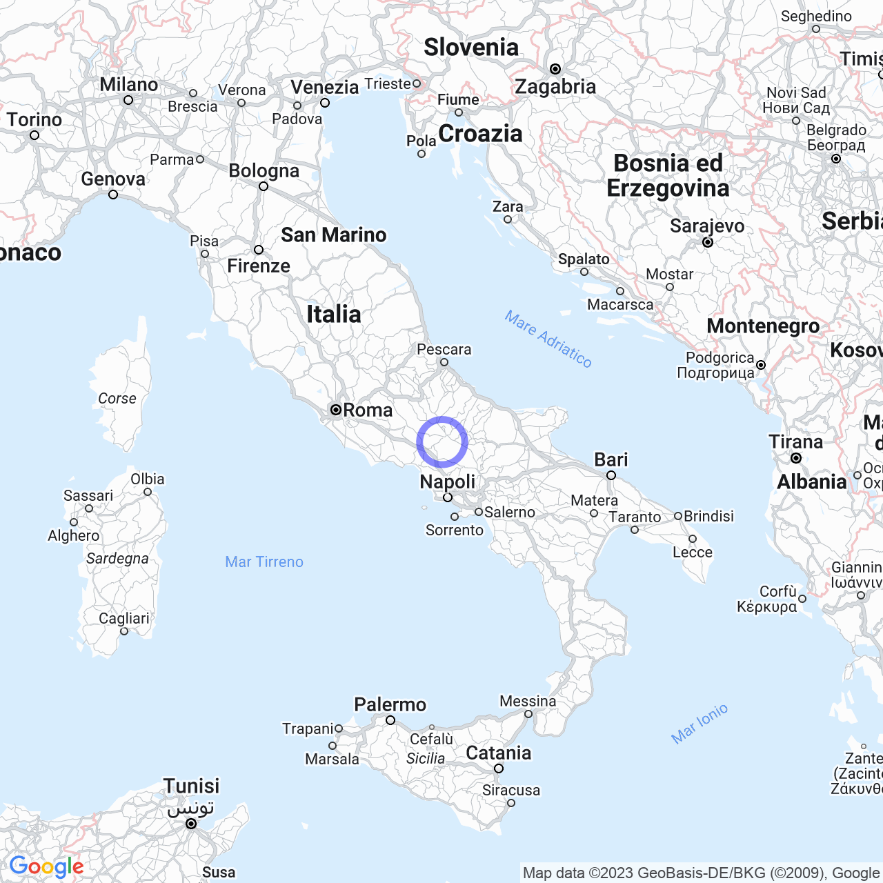 Mappa di Starze in Monteroduni