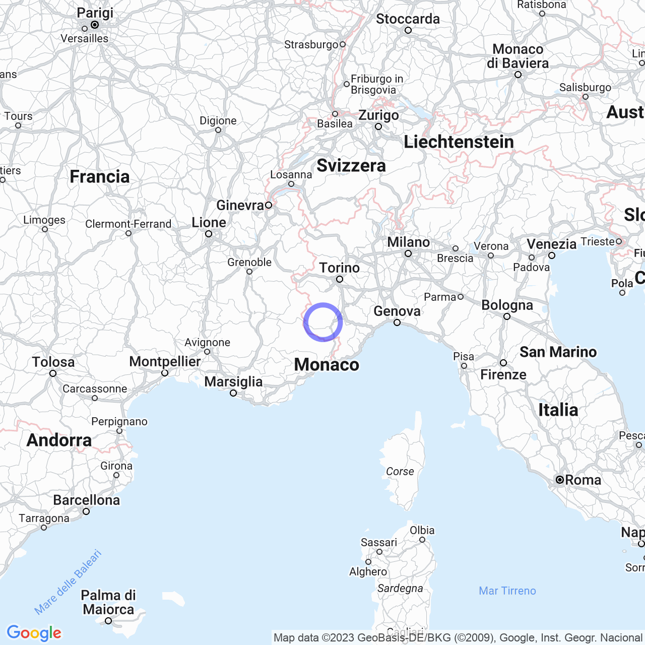 Mappa di Daniel in Monterosso Grana