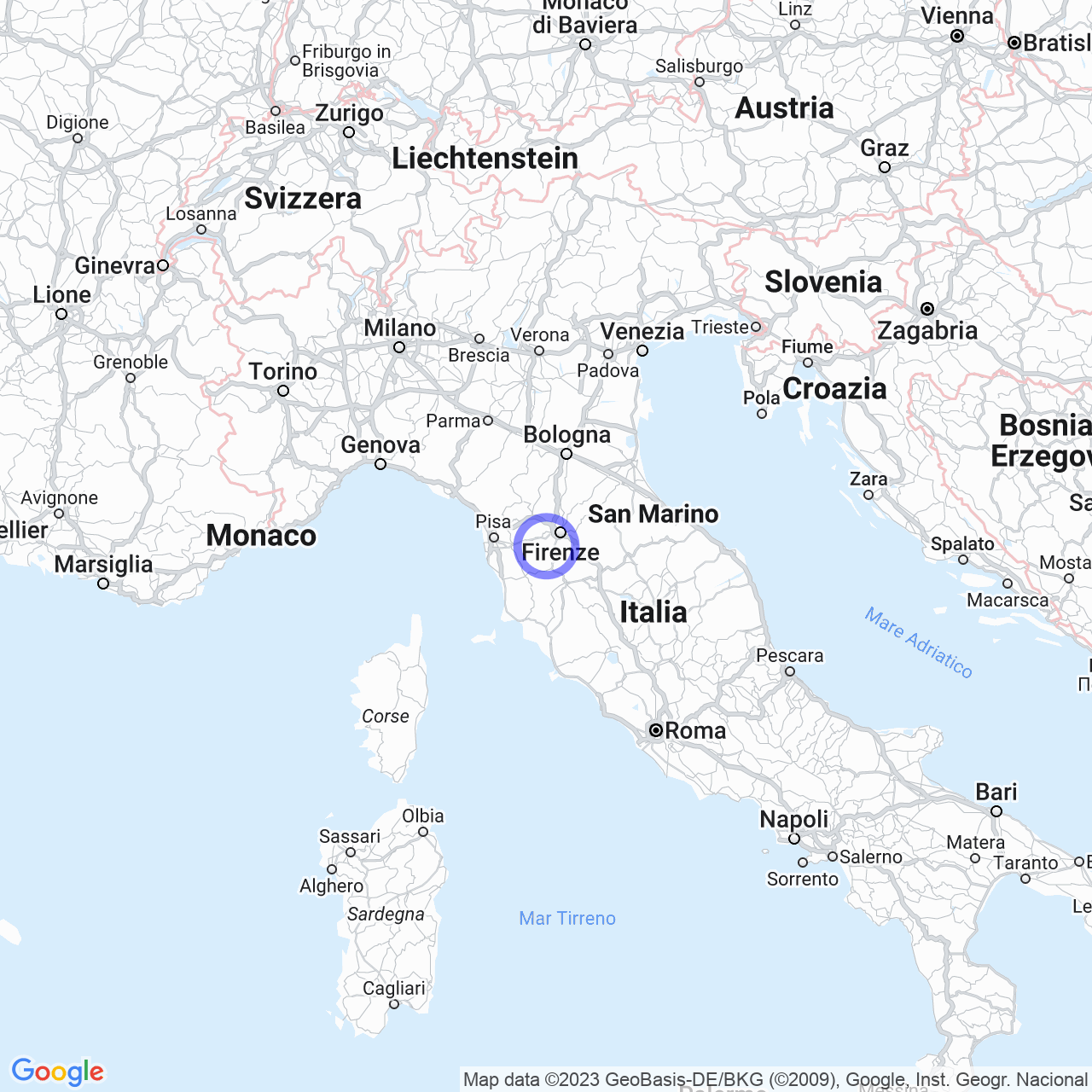 Mappa di Montegufoni in Montespertoli