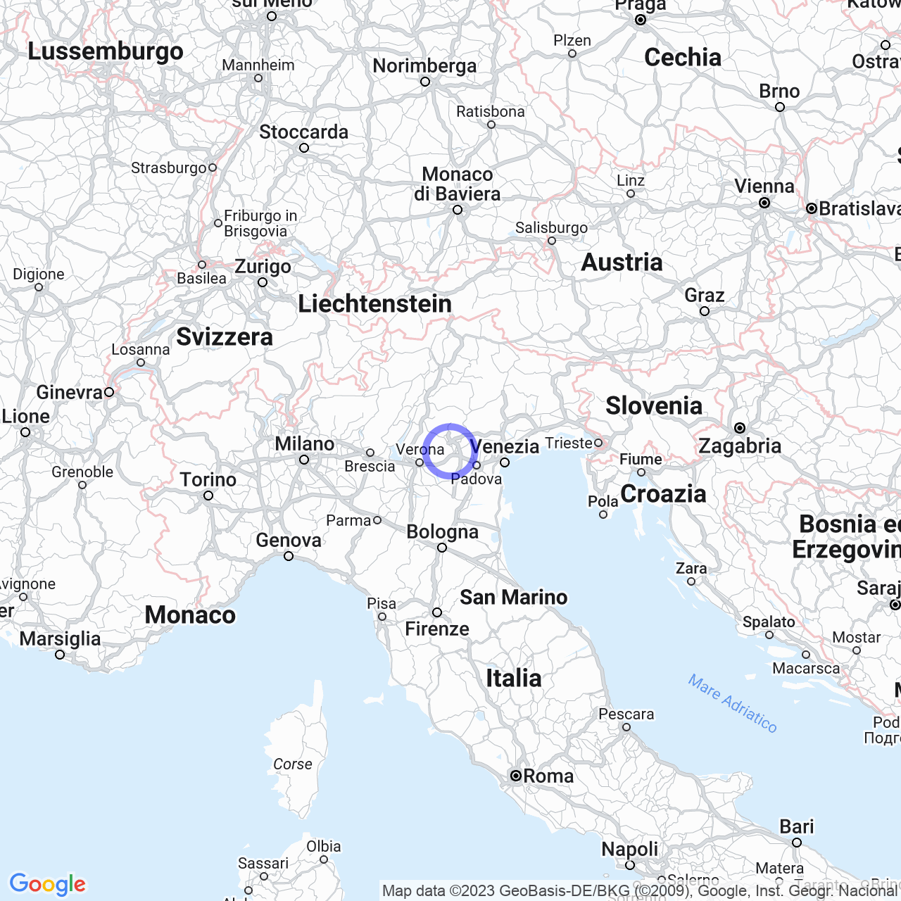 Mappa di Cà Settecamini in Monteviale