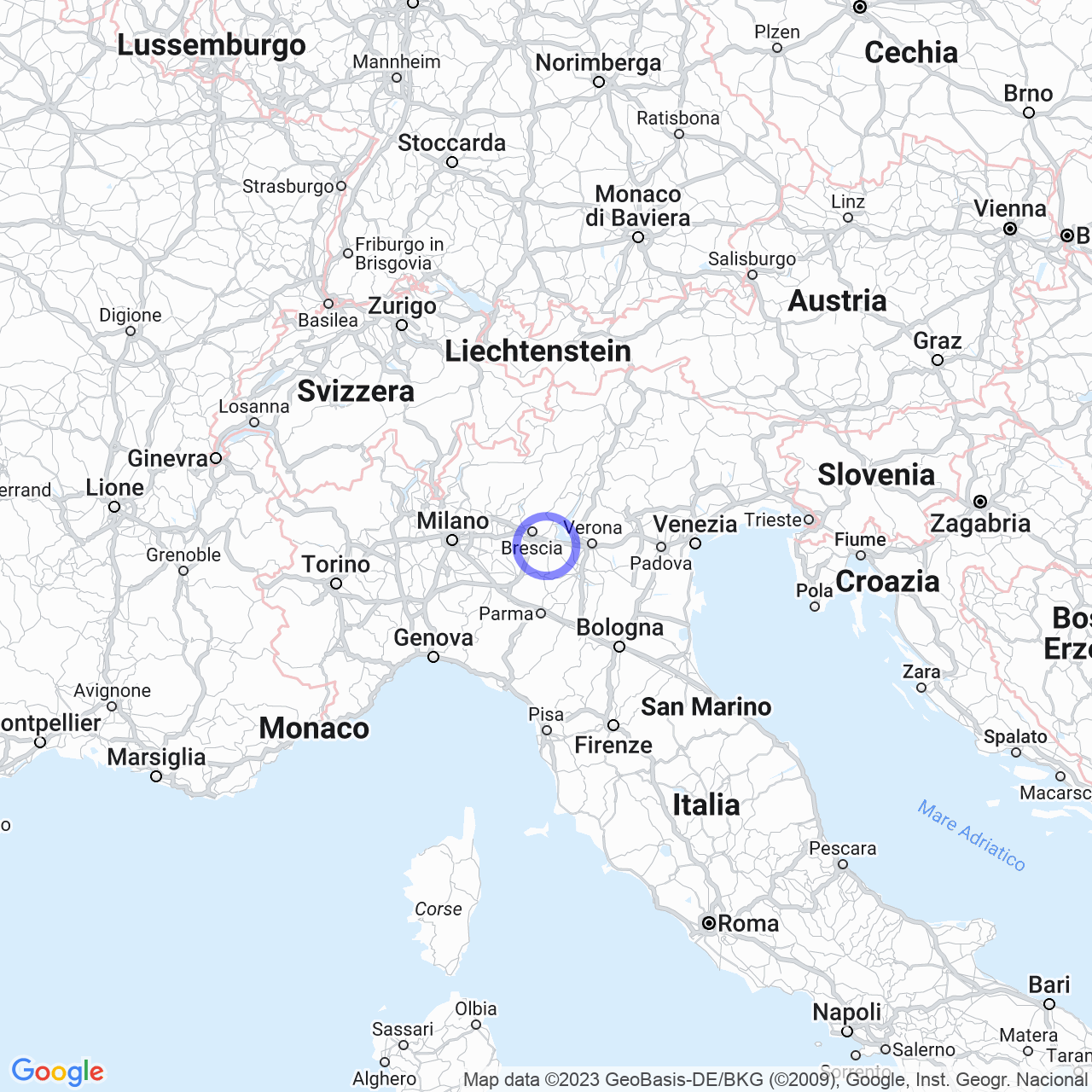 Mappa di Centro Fiera in Montichiari