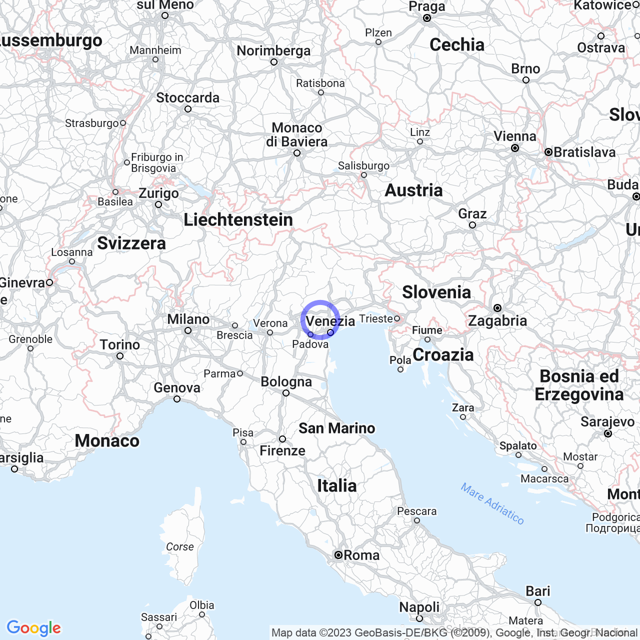 Mappa di Caberlotto in Morgano