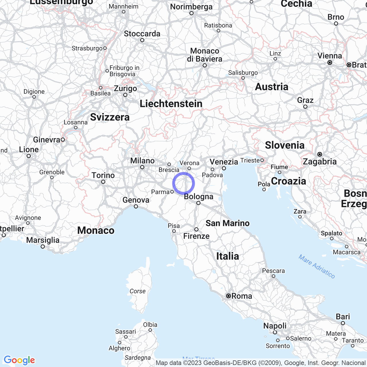 Mappa di Cantone Cisa in Motteggiana