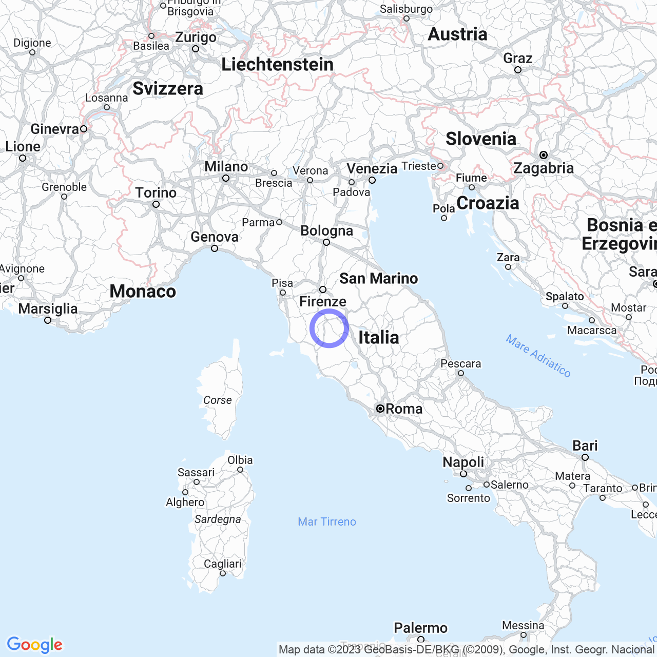 Mappa di Montepescini in Murlo