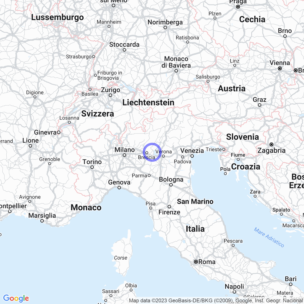 Mappa di Longavina in Muscoline