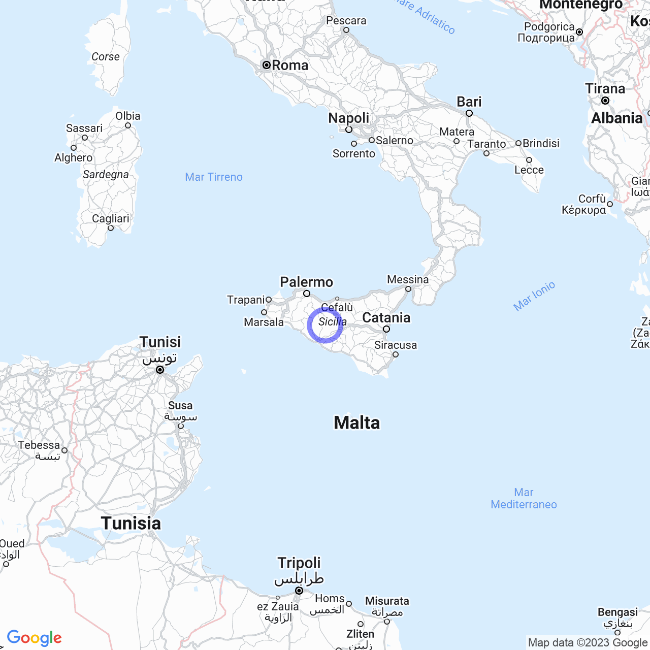 Mappa di Archimede in Mussomeli