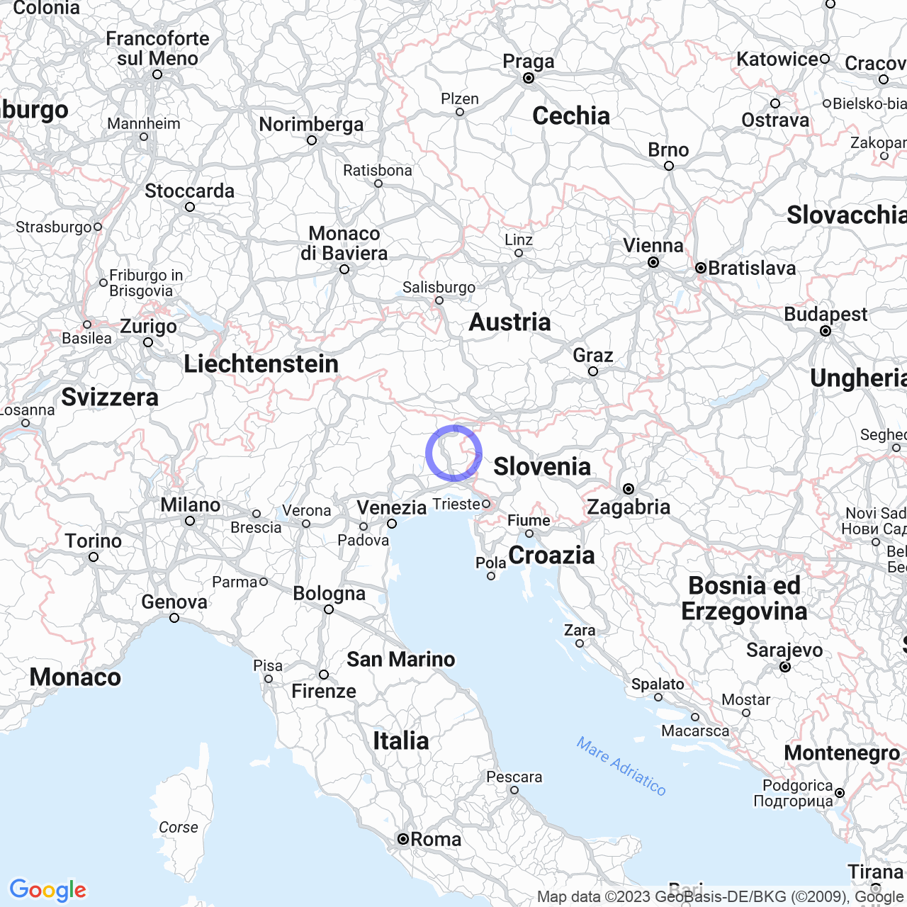 Mappa di Pecolle di Sotto in Nimis