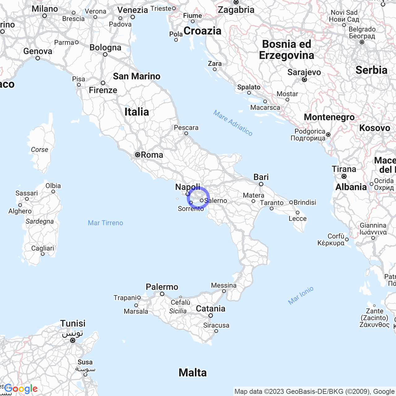 Mappa di Montalbino in Nocera Inferiore