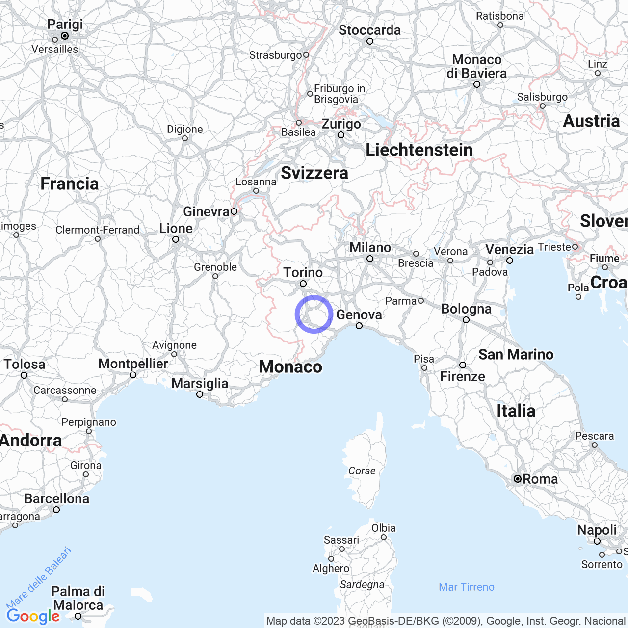 Mappa di Serra in Novello