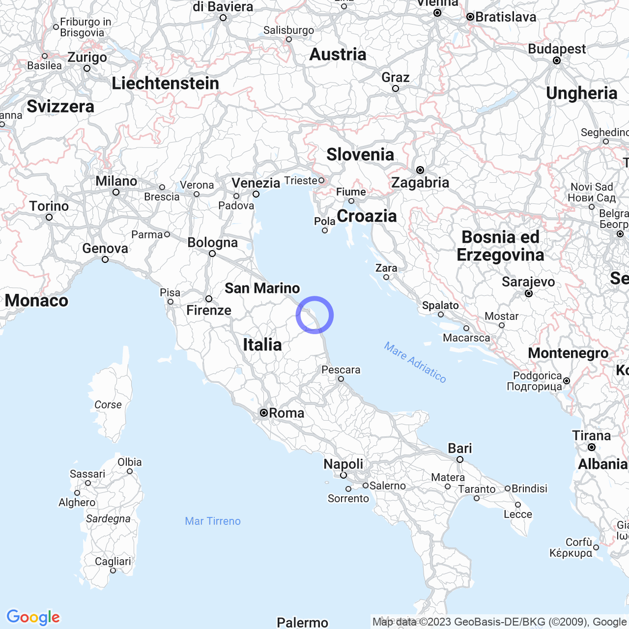 Numana: the municipality in the Marche region on the Conero Riviera.