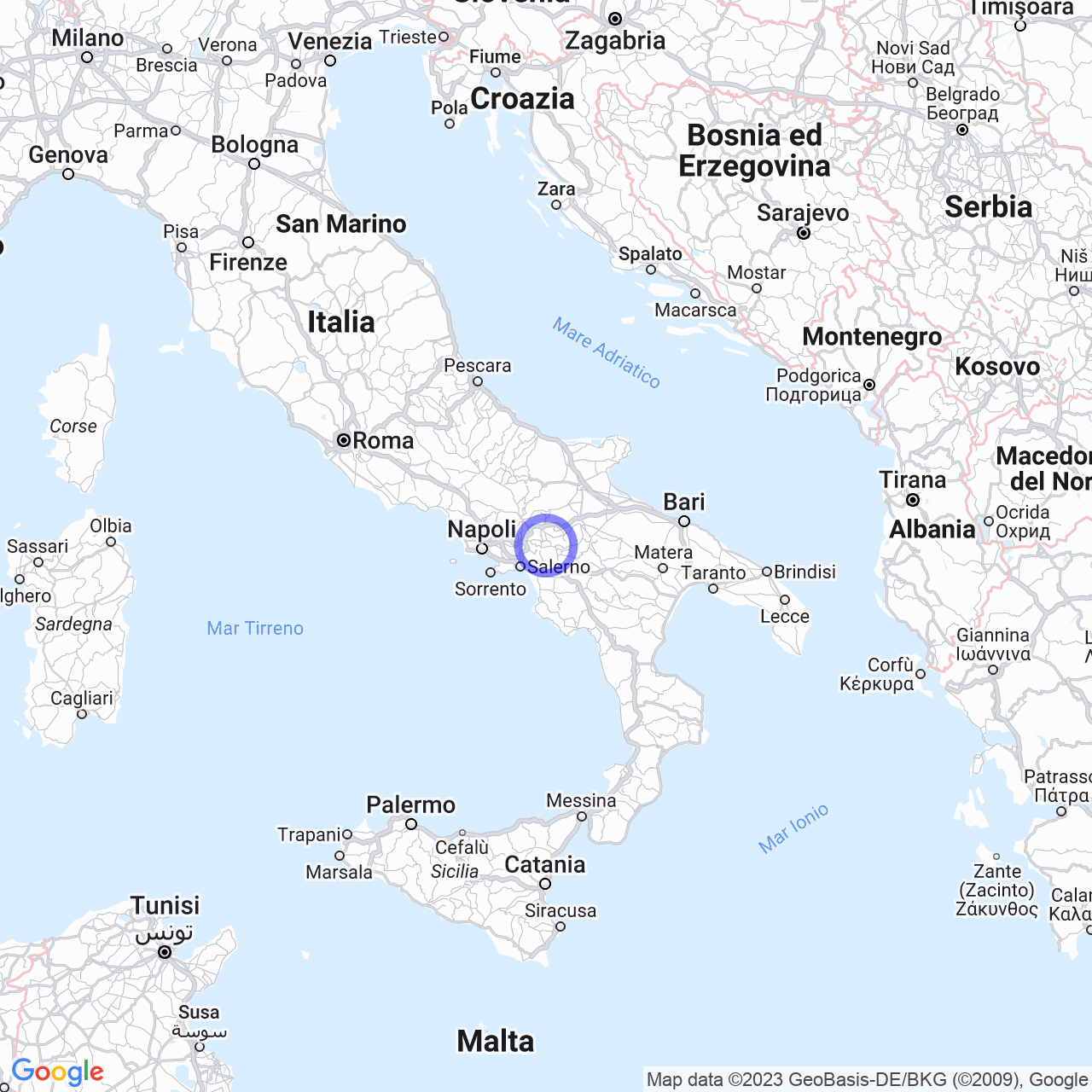 Mappa di Fiorentino II in Nusco